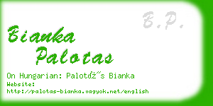 bianka palotas business card